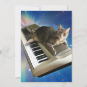 猫がキーボードに横たわる 招待状 (裏面)
