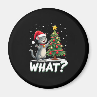 猫がクリスマスツリーを倒す 何が面白いの？ 猫のクリスマス マグネット