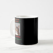 猫がクリスマスツリーを叩く コーヒーマグカップ (正面左)