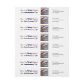 . .猫がクリスマス差出人住所 ラップアラウンドラベル (シート)