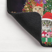猫がクリスマス気分に マウスパッド (コーナー)