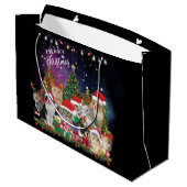 猫がクリスマス気分に ラージペーパーバッグ (裏面アングル)