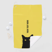 猫がクリック色を選カスタムぶ   ゴルフタオル (インサイチュ)