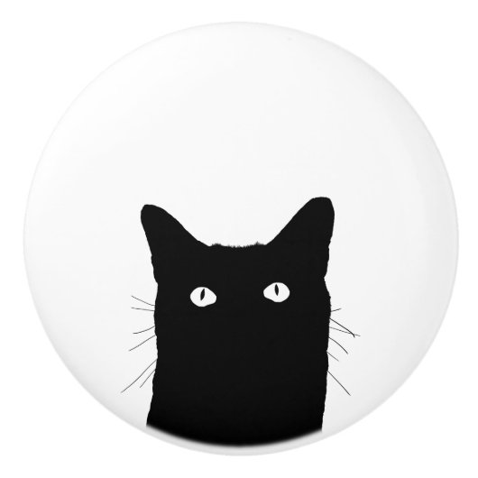 猫がクリック色を選カスタム択 セラミックノブ (正面)