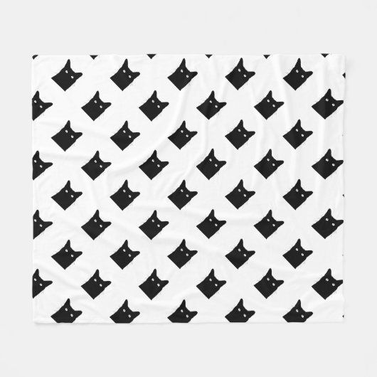 猫がクリック色を選カスタム択 フリースブランケット (正面(横))