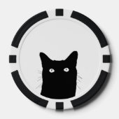 猫がクリック色を選カスタム択 ポーカーチップ (正面)