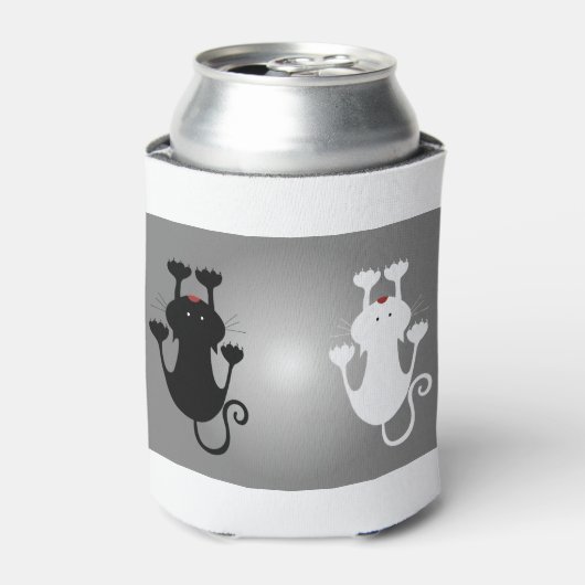 猫がクーガーを子猫にする白猫 缶クーラー (缶正面)