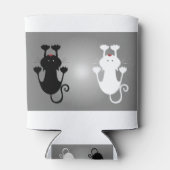 猫がクーガーを子猫にする白猫 缶クーラー (裏面)