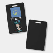 猫がコーヒーを飲む – 朝が過ぎて仕事ができない バッジ (正面＆裏面)