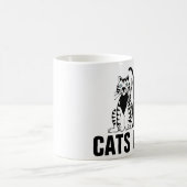 猫がコーヒーマグを支配する コーヒーマグカップ (中央)