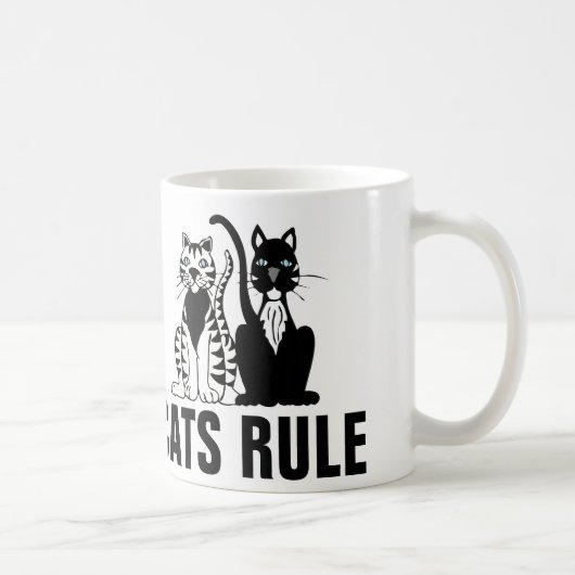 猫がコーヒーマグを支配する コーヒーマグカップ (右)