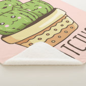 猫がサボテンに出会う シェルパブランケット (3/4)