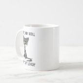 猫がサルカ転がを目の当たりにしおもしろいた コーヒーマグカップ (正面左)
