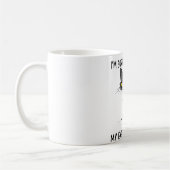 猫がサルカ転がを目の当たりにしおもしろいた コーヒーマグカップ (左)