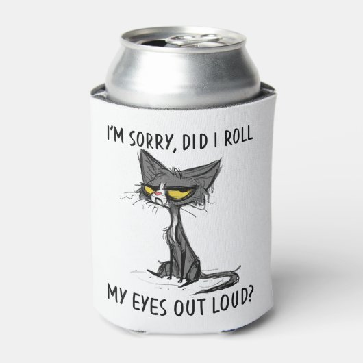 猫がサルカ転がを目の当たりにしおもしろいた 缶クーラー (缶正面)