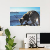 猫がスポットのマーク:Top Of Aku New Zealand ポスター (ホームオフィス)