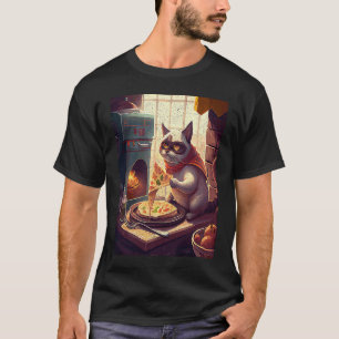 猫がタコスを作る Tシャツ