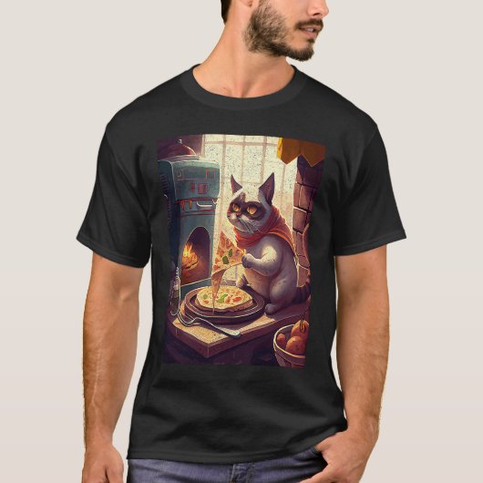 猫がタコスを作る Tシャツ (正面)