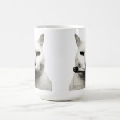 猫がタバコを吸ってる面白いネコのミーム コーヒーマグカップ (中央)