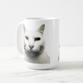 猫がタバコを吸ってる面白いネコのミーム コーヒーマグカップ (正面左)