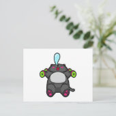 猫がダンベルで胸のトレーニング中だ ポストカード (スタンド正面)