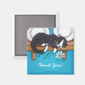 猫がデイジー |マグネットをありがとう マグネット (正面/裏面)