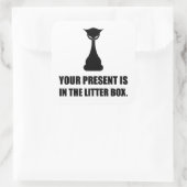 猫がトイレに居おもしろいる スクエアシール (バッグ)