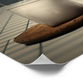 猫がトイレに読座る新聞 ポスター (角)