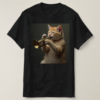 猫がトランペットを演奏中。 Tシャツ