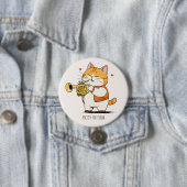 猫がトランペットを演奏 缶バッジ (インサイチュ)
