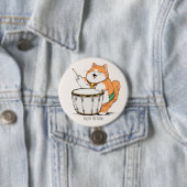 猫がドラムを演奏する 缶バッジ (インサイチュ)