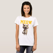 猫がニャー可愛い女性用Tシャツ Tシャツ (正面フル)