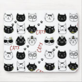 猫がネズミを捕まえる! マウスパッド (正面)