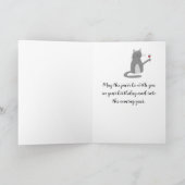 猫がハッピーバースデー シーズンカード (内部)