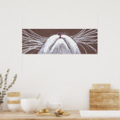 猫がヒゲだけ2 ポスター (キッチン)