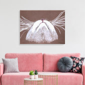 猫がヒゲているだけ キャンバスプリント (インサイチュ (リビング))