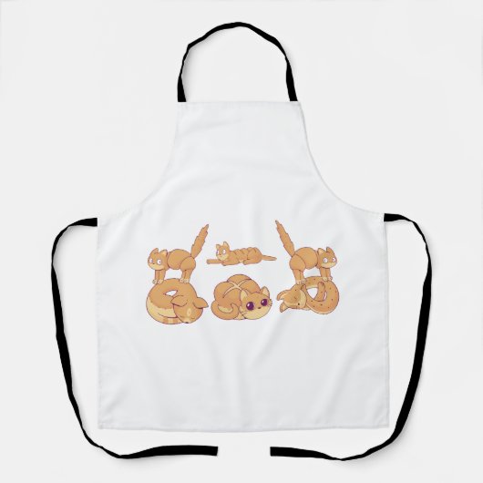 猫がビスケットを作っています エプロン (正面)
