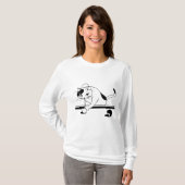 猫がビリヤードで遊ぶTシャツ Tシャツ (正面フル)