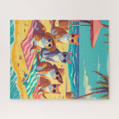 猫がビーチ ジグソーパズル (横)