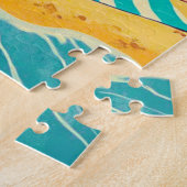 猫がビーチ ジグソーパズル (側面)