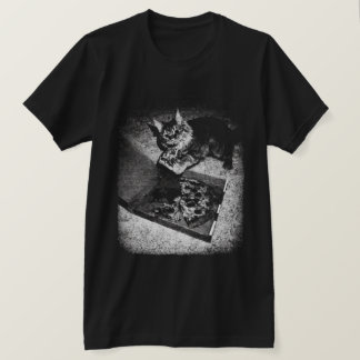 猫がピザを盗む 面白い 猫 Tシャツ