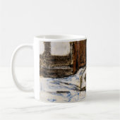 猫がベッドで寝る コーヒーマグカップ (左)