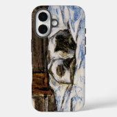 猫がベッドで寝る Case-Mate iPhoneケース (裏面)