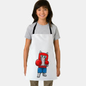 猫がボクシングでボクシング手袋 エプロン (インサイチュ)