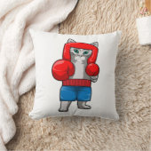 猫がボクシングでボクシング手袋 クッション (ブランケット)