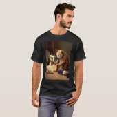 猫がマック・アンド・チーズを縫う Tシャツ (正面フル)