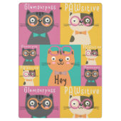 猫がミームのクリップおもしろいボード クリップボード (裏面)