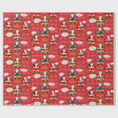 猫がモールサンタおもしろいクリスマスホリデーを訪れる ラッピングペーパー (フラット)