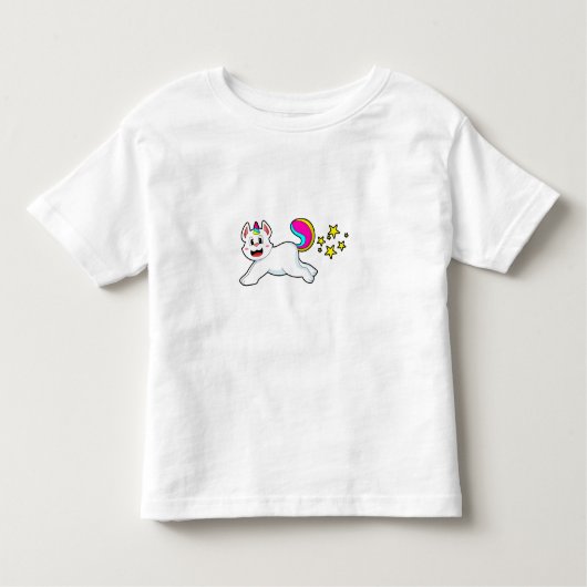 猫がユニコーン トドラーTシャツ (正面)