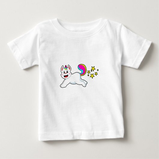 猫がユニコーン ベビーTシャツ (正面)